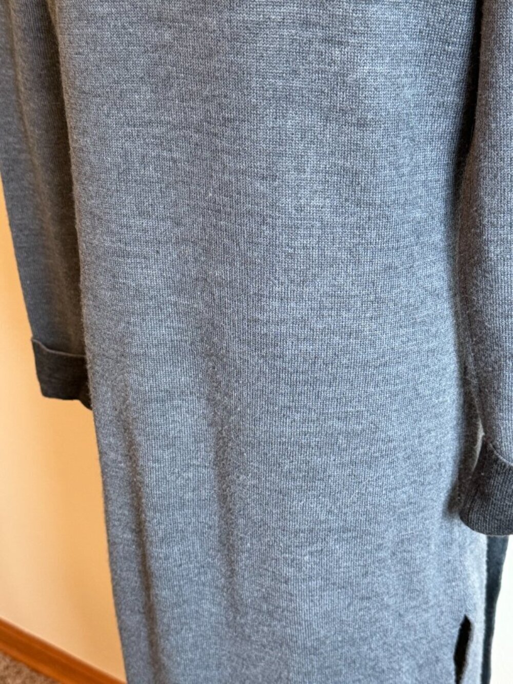 Tahari Luxury Merino Wool Open Front Long Line Cardigan S - Picture 7 of 12